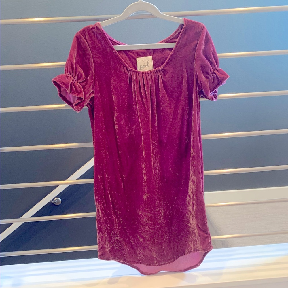 Peek velvet dress, size 6-7
